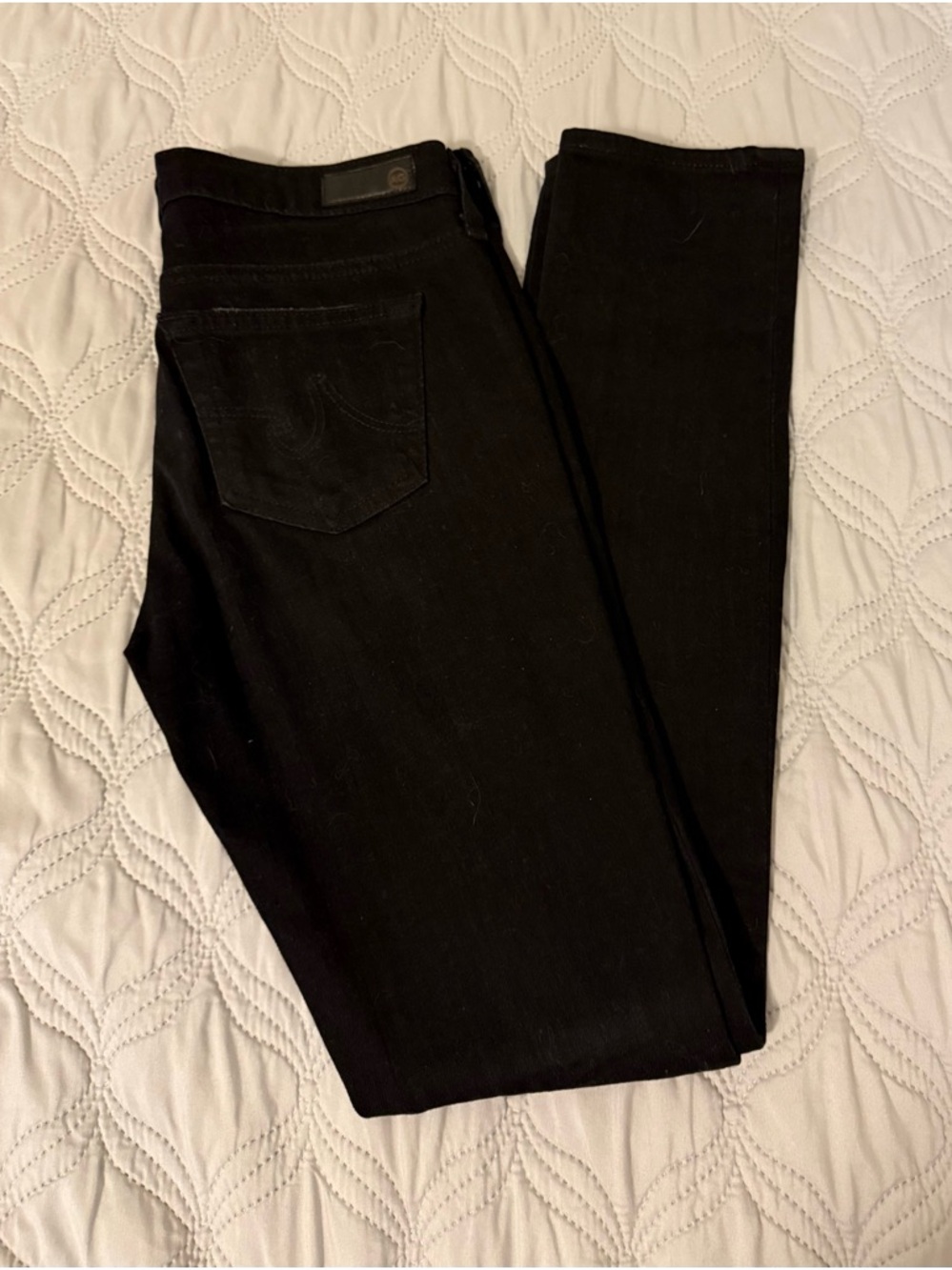 AG Adriano Goldschmied The Stilt Black Distressed Skinny Jeans‎ Size 25 - Picture 2 of 6